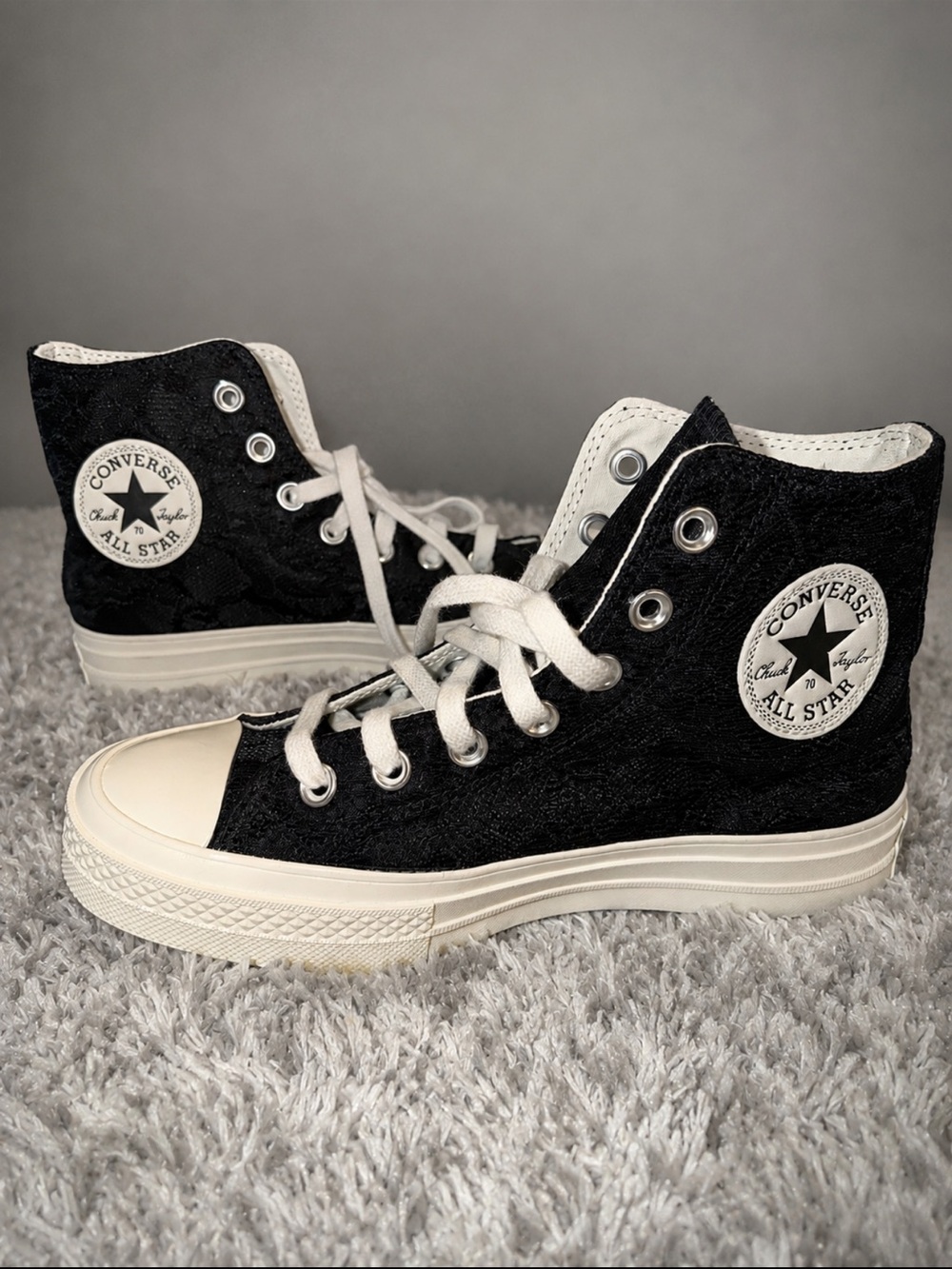 Converse Black High Top All Star Sneakers - Picture 1 of 9